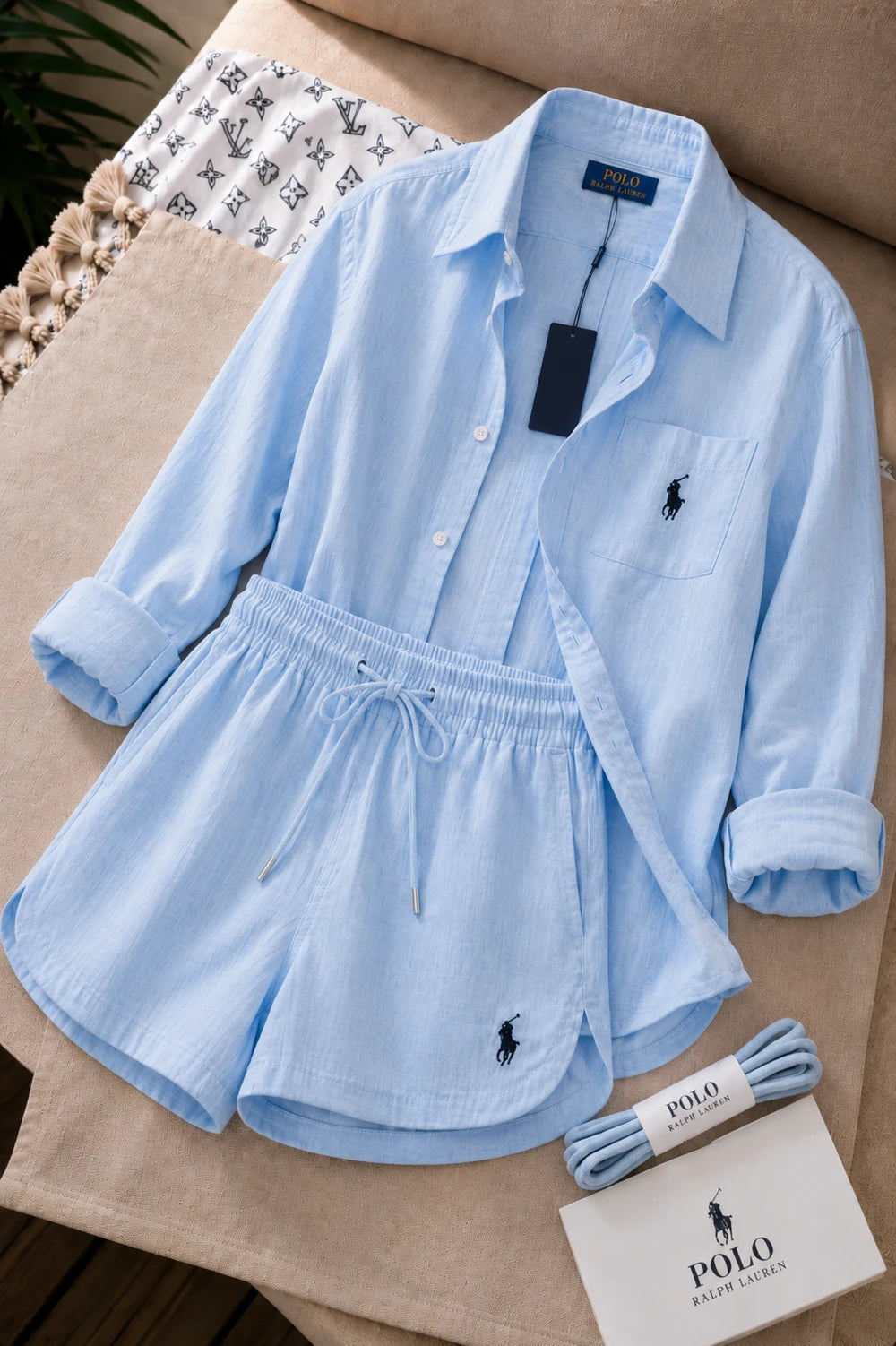 Soft Lounge Shirt and Shorts Set