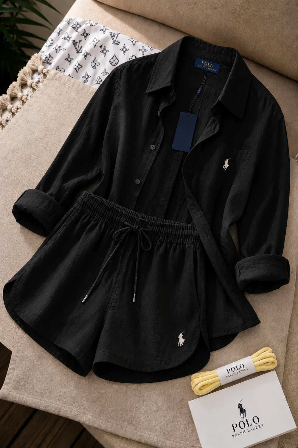 Soft Lounge Shirt and Shorts Set